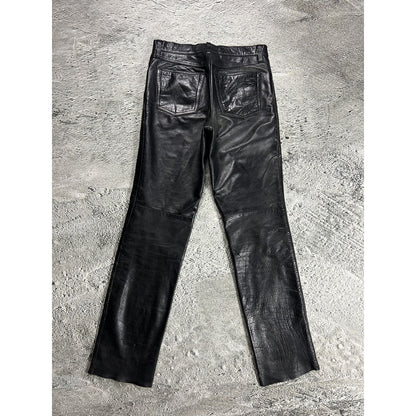 Leather pants vintage black