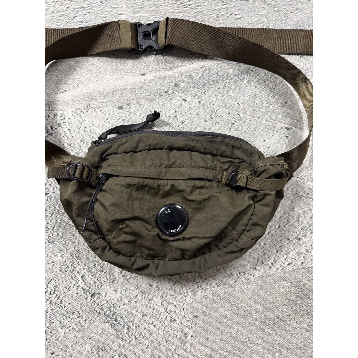 C.P. Company shoulder bag with lens khaki cargo pocket