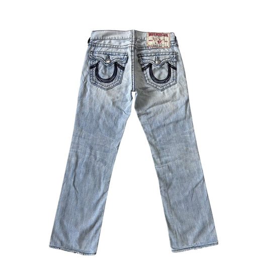 True Religion vintage baby blue jeans Ricky Rainbow