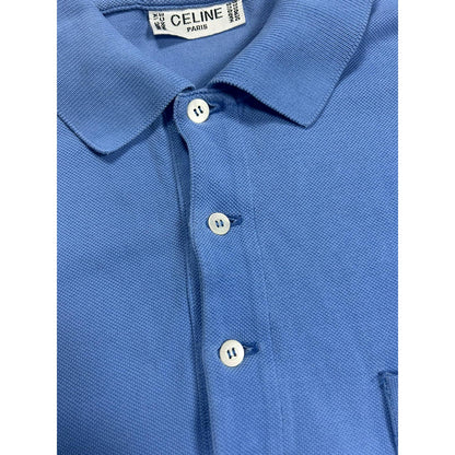 Celine vintage polo T-shirt blue small logo 90s