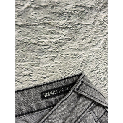 True Religion jeans grey black thick stitching flared Billy