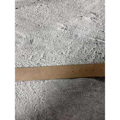 Diesel belt leather cow big buckle beige