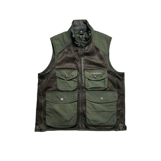 Montbell mesh vest khaki military utility 90s multipocket