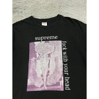 Supreme t-shirt black Fuck With Your Head FW17 cut off boxy