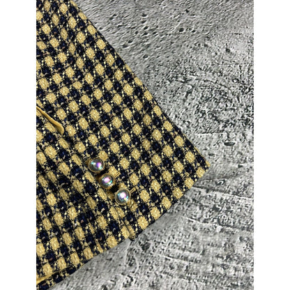 Escada vintage suit wool set blazer + skirt yellow