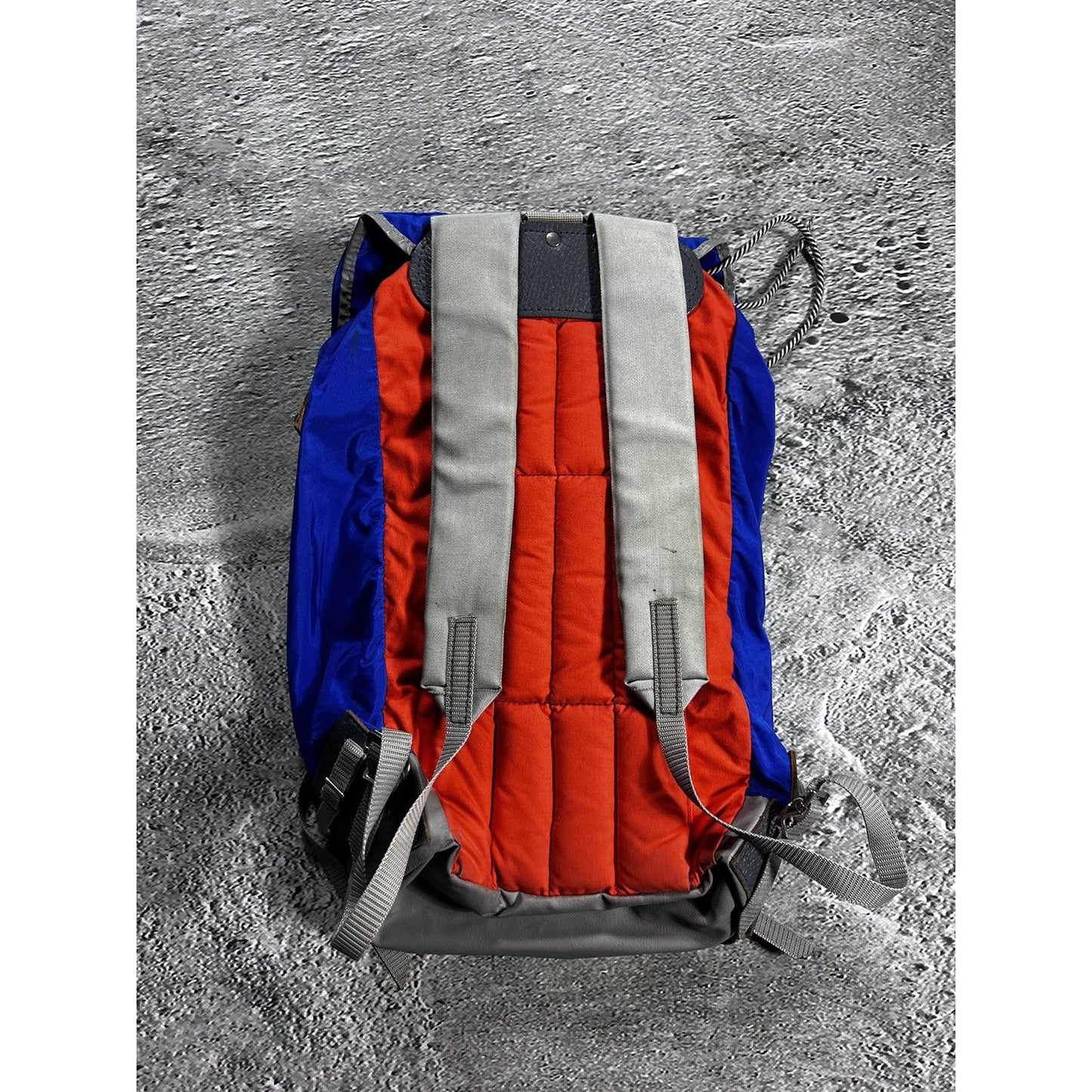 Vintage hiking backpack blue orange Aplinsport