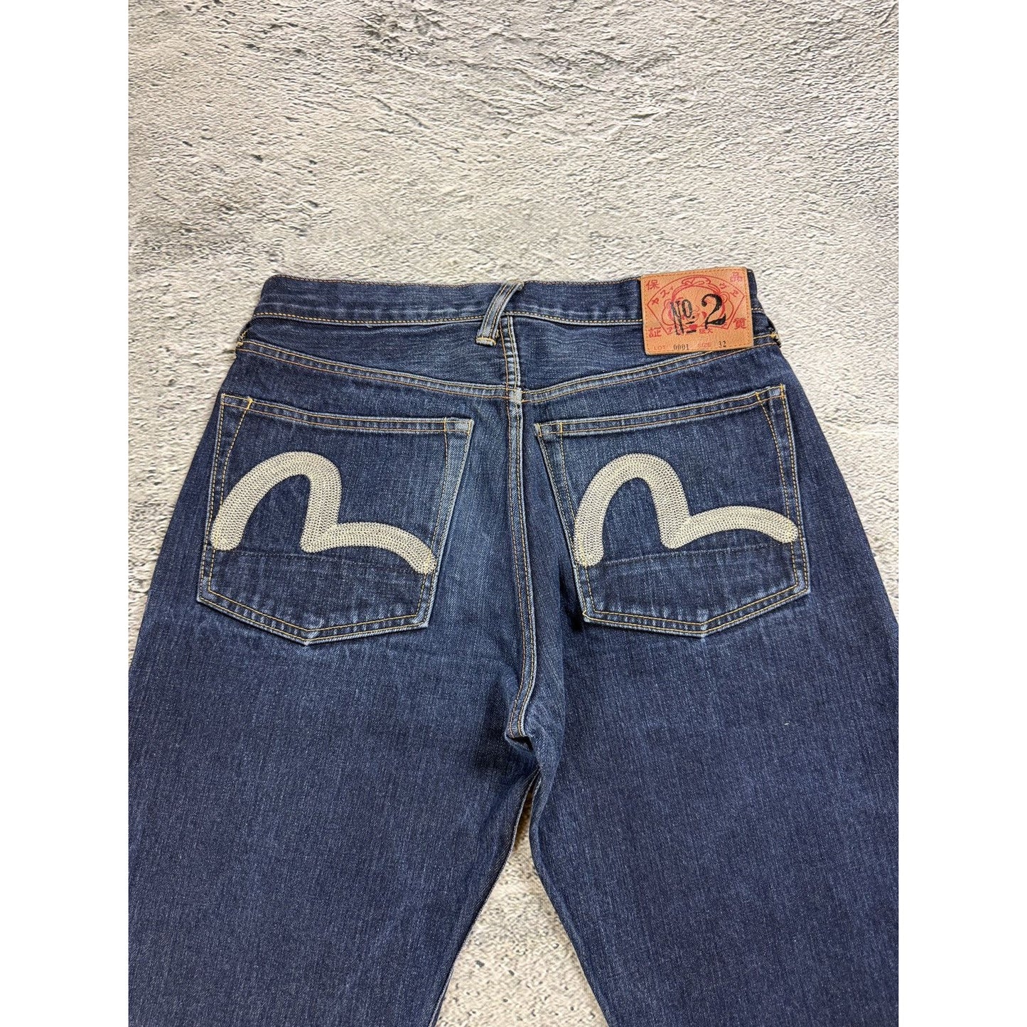 Evisu jeans vintage embroidery seagull logo selvedge