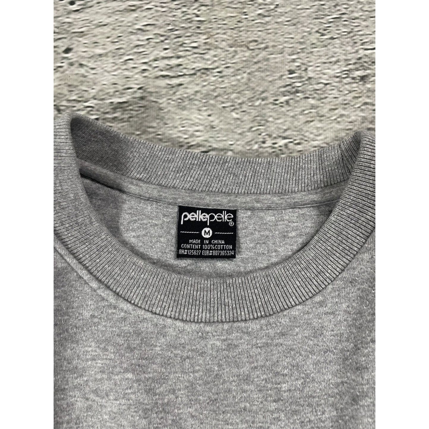 Pelle Pelle sweatshirt big logo 90s beige grey crewneck