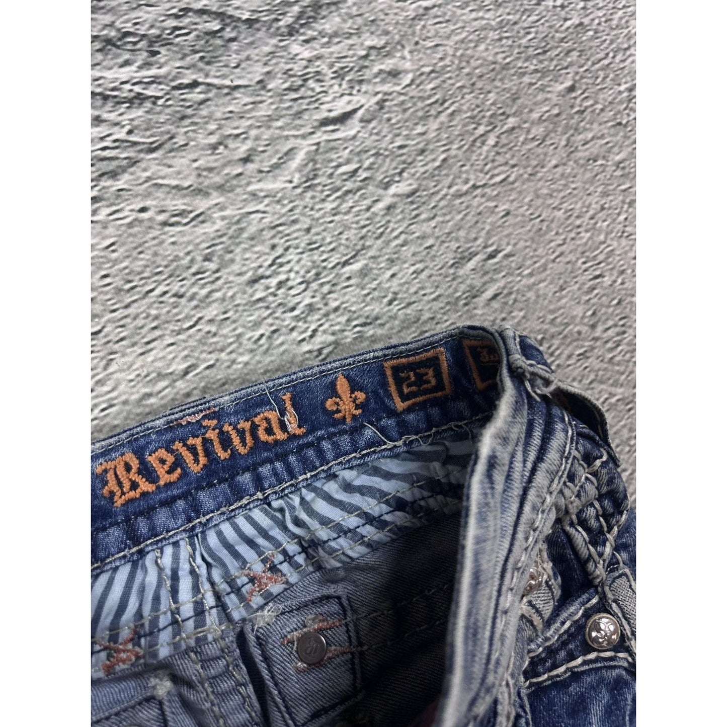 Rock Revival rhinestone glitter jeans Y2K flared denisa