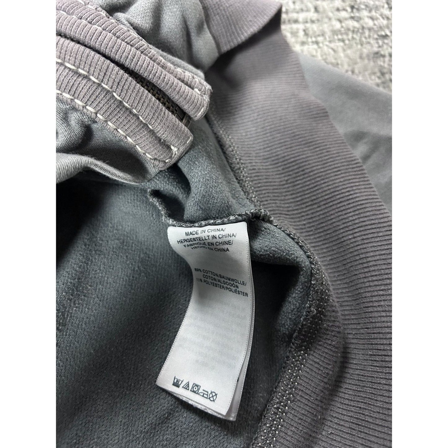 True Religion zip hoodie gray vintage contrast stitching Y2K