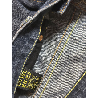 Evisu jeans daicock big logo white navy Ramen EU ED