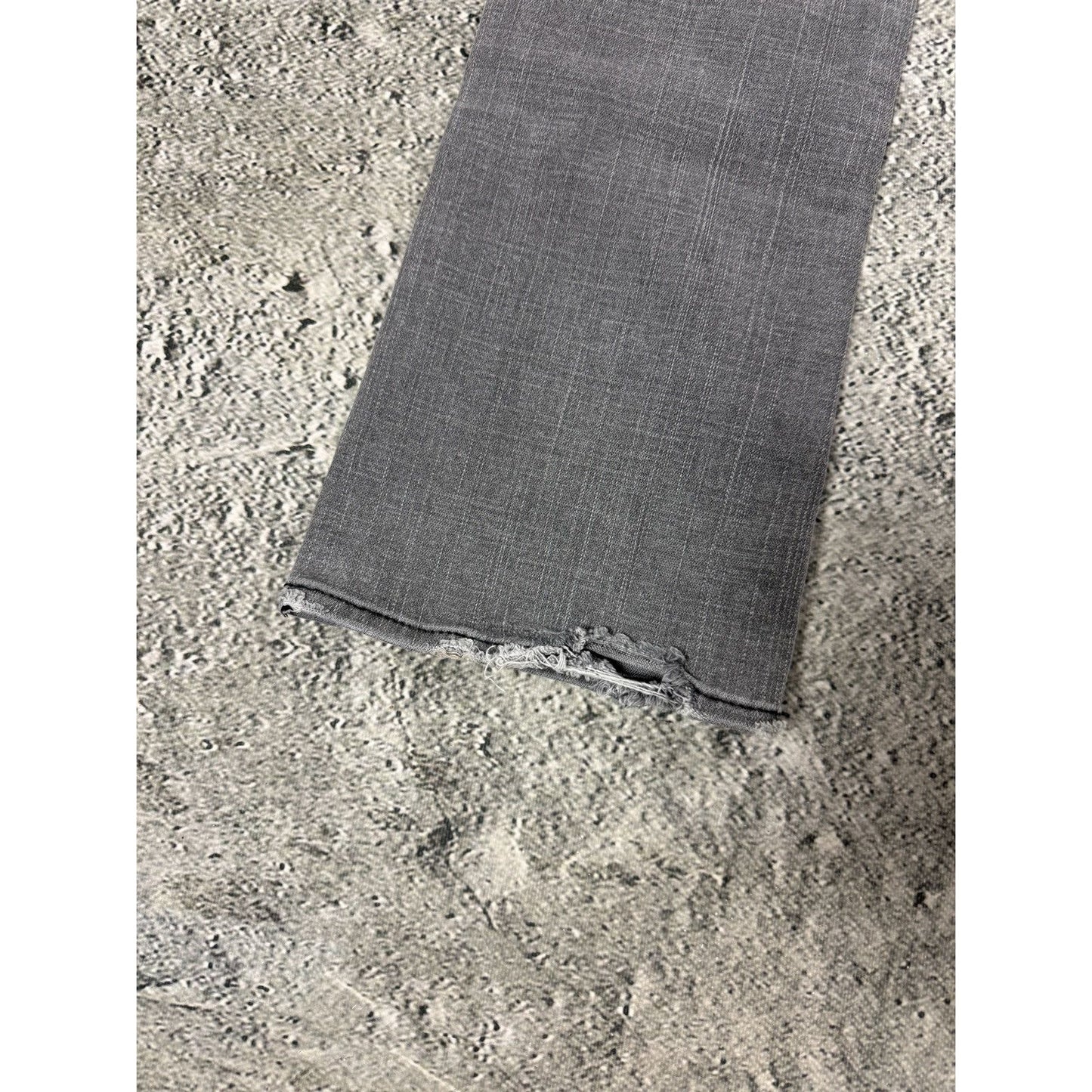 True Religion jeans grey black thick stitching flared Billy