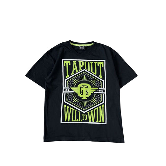 Tapout Vintage Y2K T-shirt big logo black green