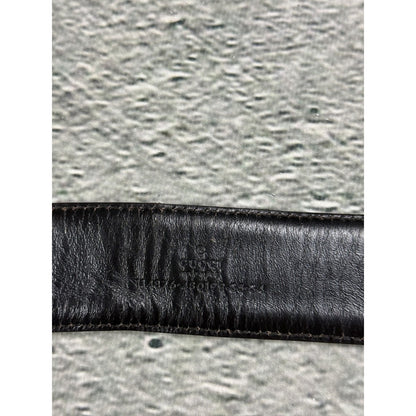 Gucci belt big buckle double G Monogram brown leather