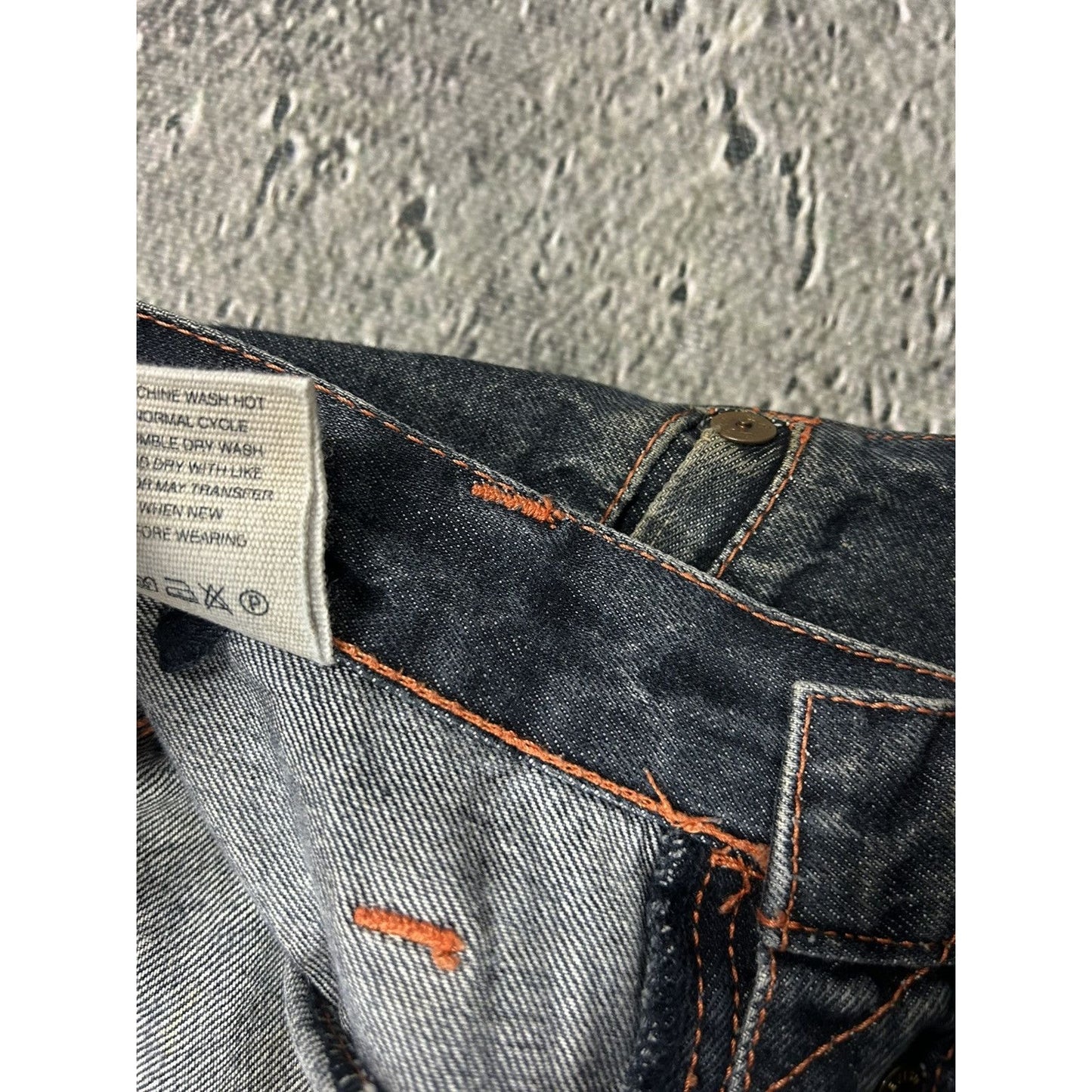 Evisu jeans vintage handpainted seagull inside out selvedge