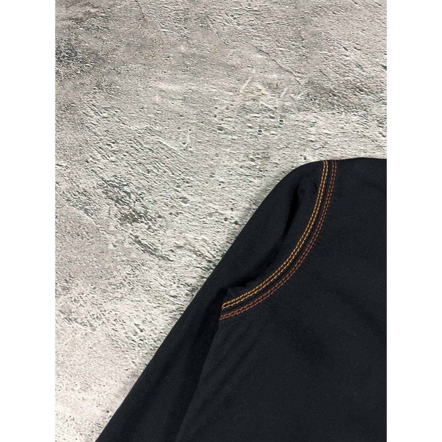 True Religion vintage black zip hoodie white big logo