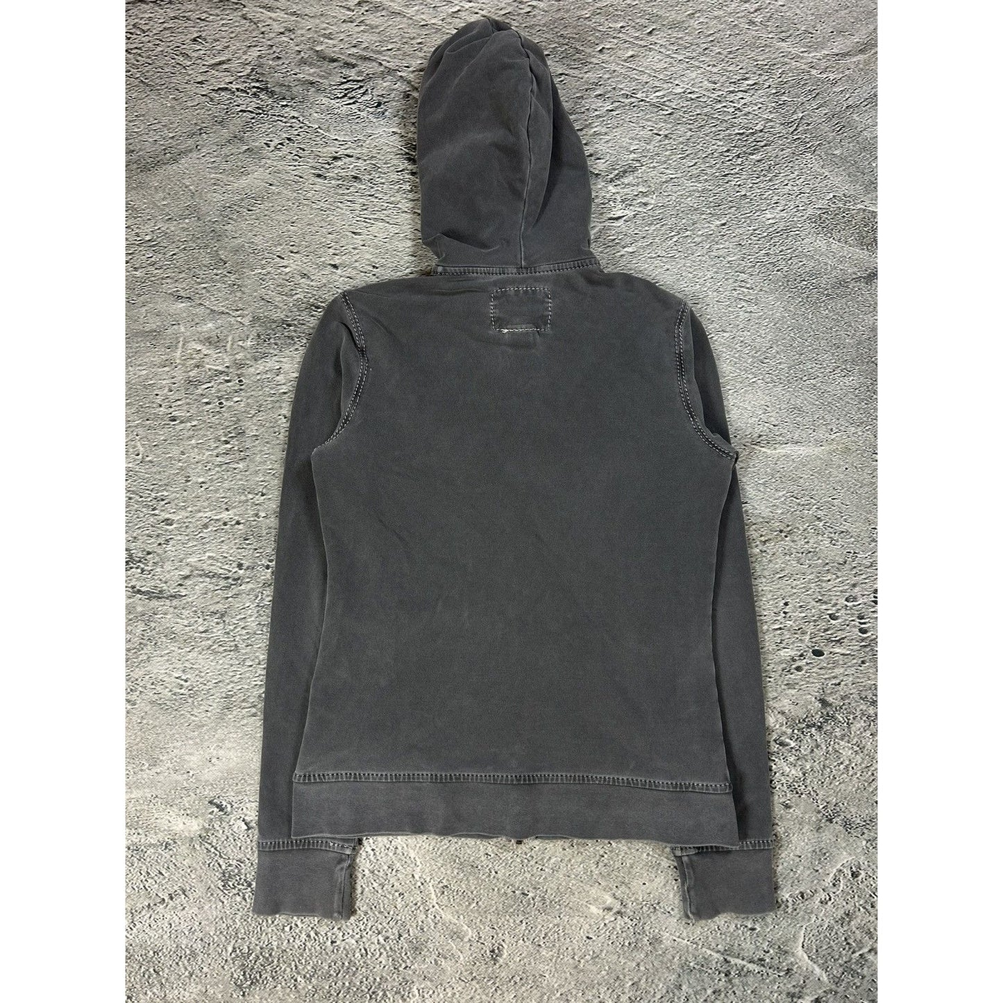 True Religion zip hoodie studded grey Y2K