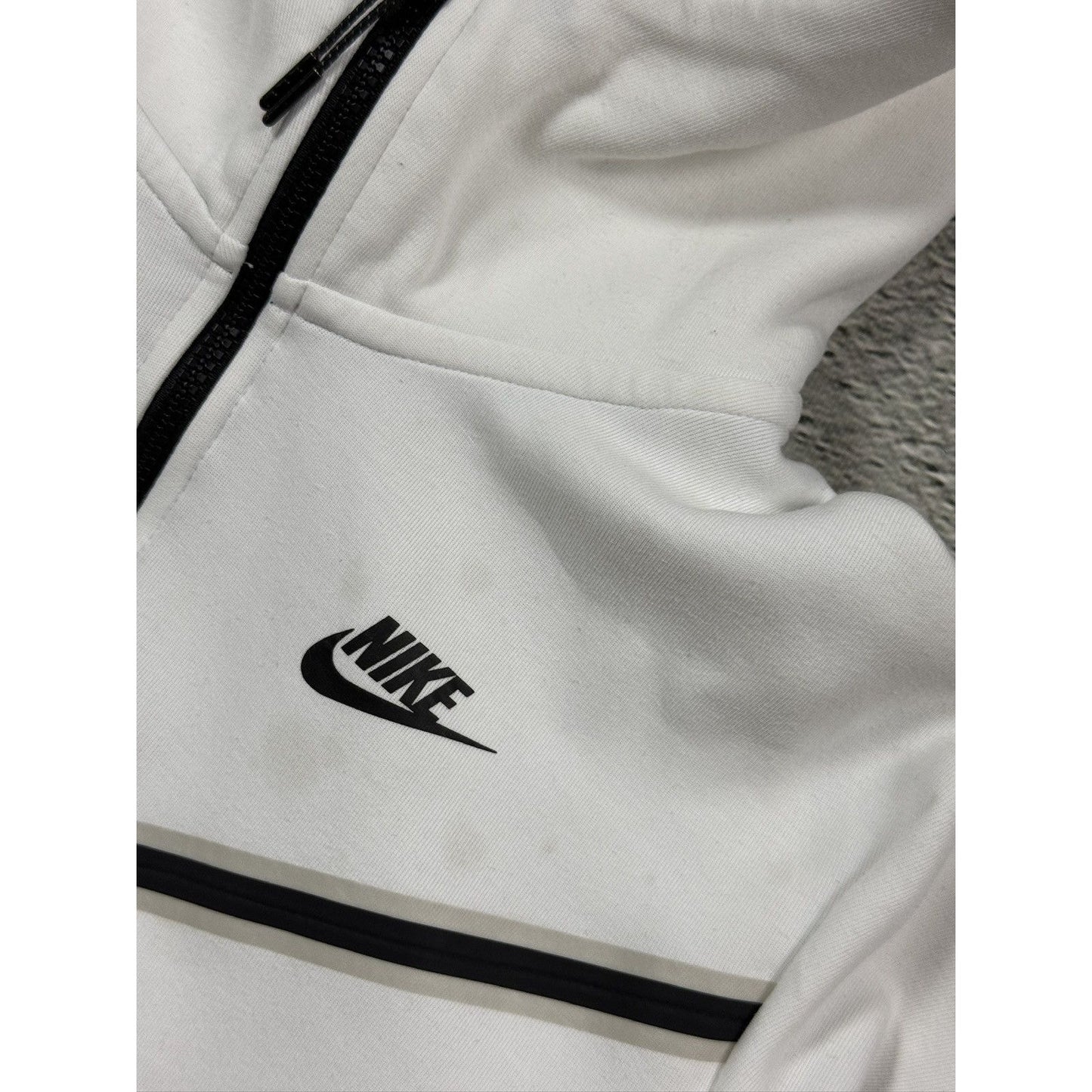 Nike tech fleece zip hoodie white drill trap uk