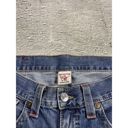 True Religion blue jeans contrast stitching Billy flared Y2K
