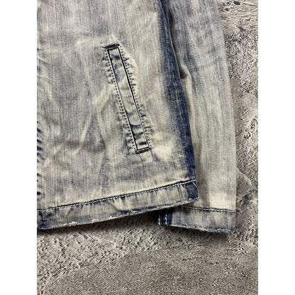 Rock Revival moto biker denim jacket washed vintage