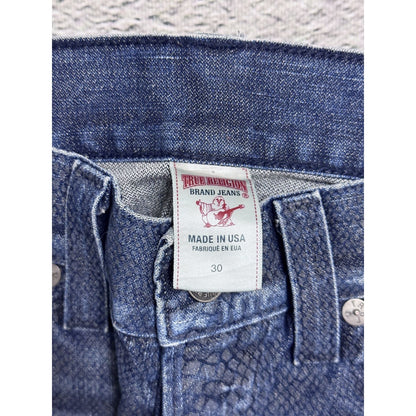 True Religion Rocco jeans vintage denim pants slim snakeskin