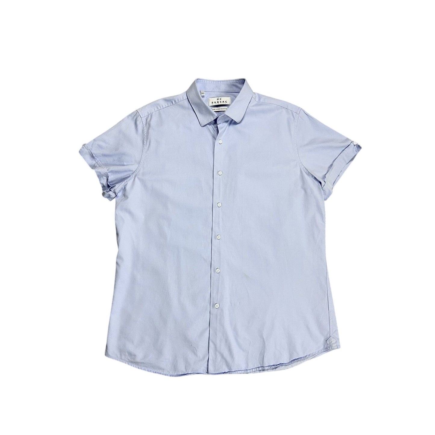 De Fursac Egyptian Cotton shirt baby blue button-up