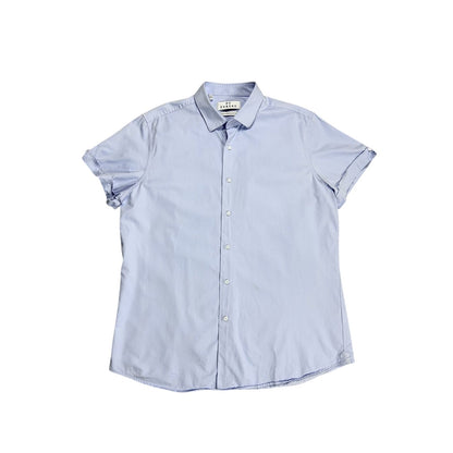 De Fursac Egyptian Cotton shirt baby blue button-up