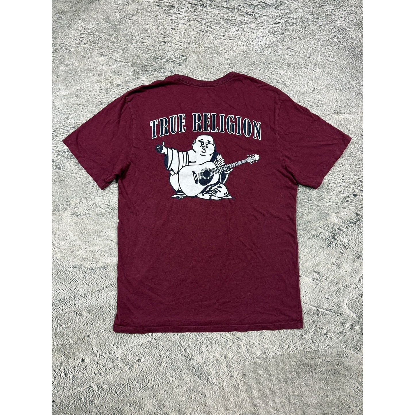 True Religion burgundy red T-shirt logo California