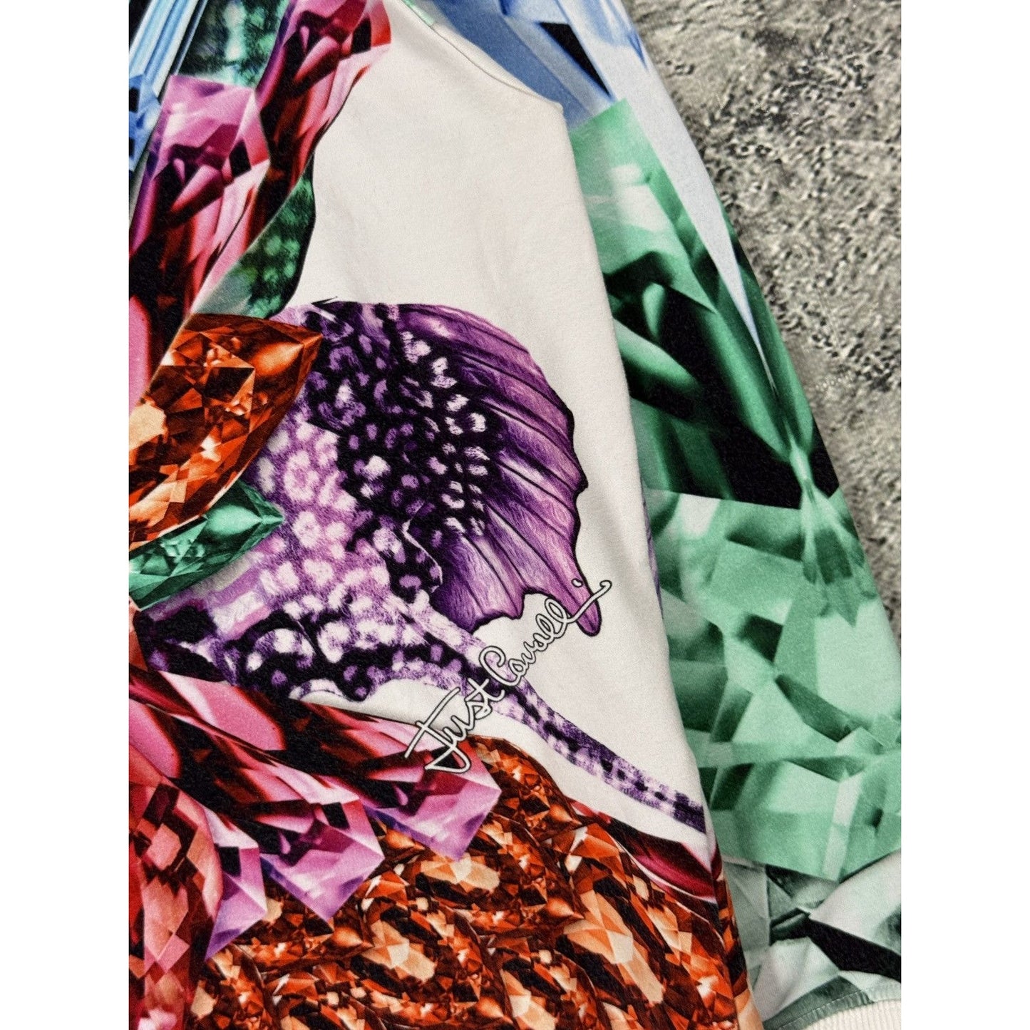 Just Cavalli sweatshirt psychodelic multicolor diamonds
