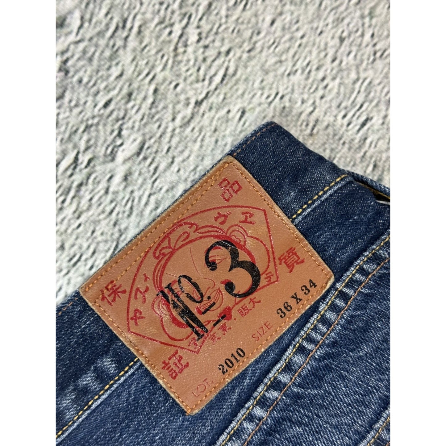 Evisu jeans vintage navy blue seagulls Genes