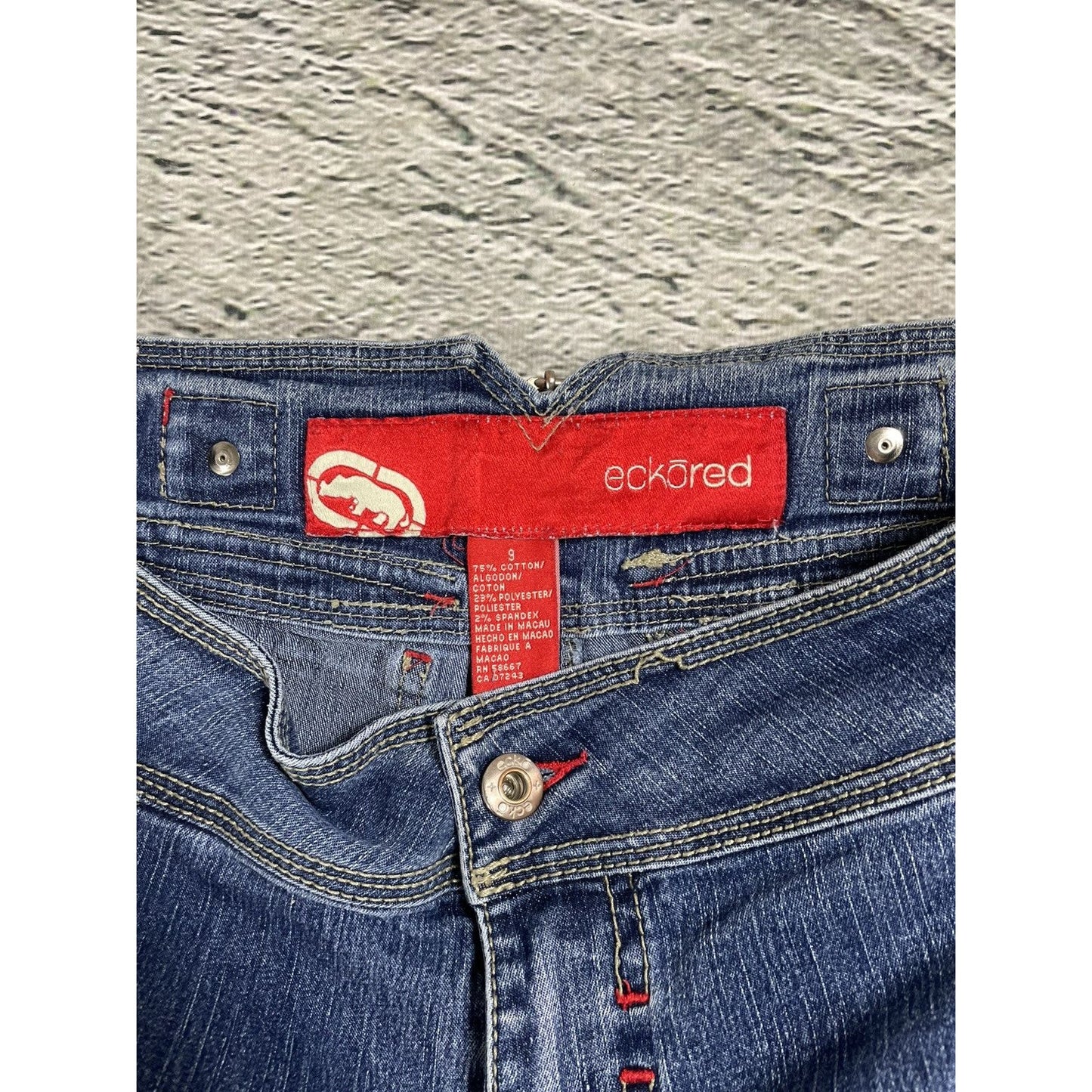 Ecko Red flared jeans denim pants Y2K