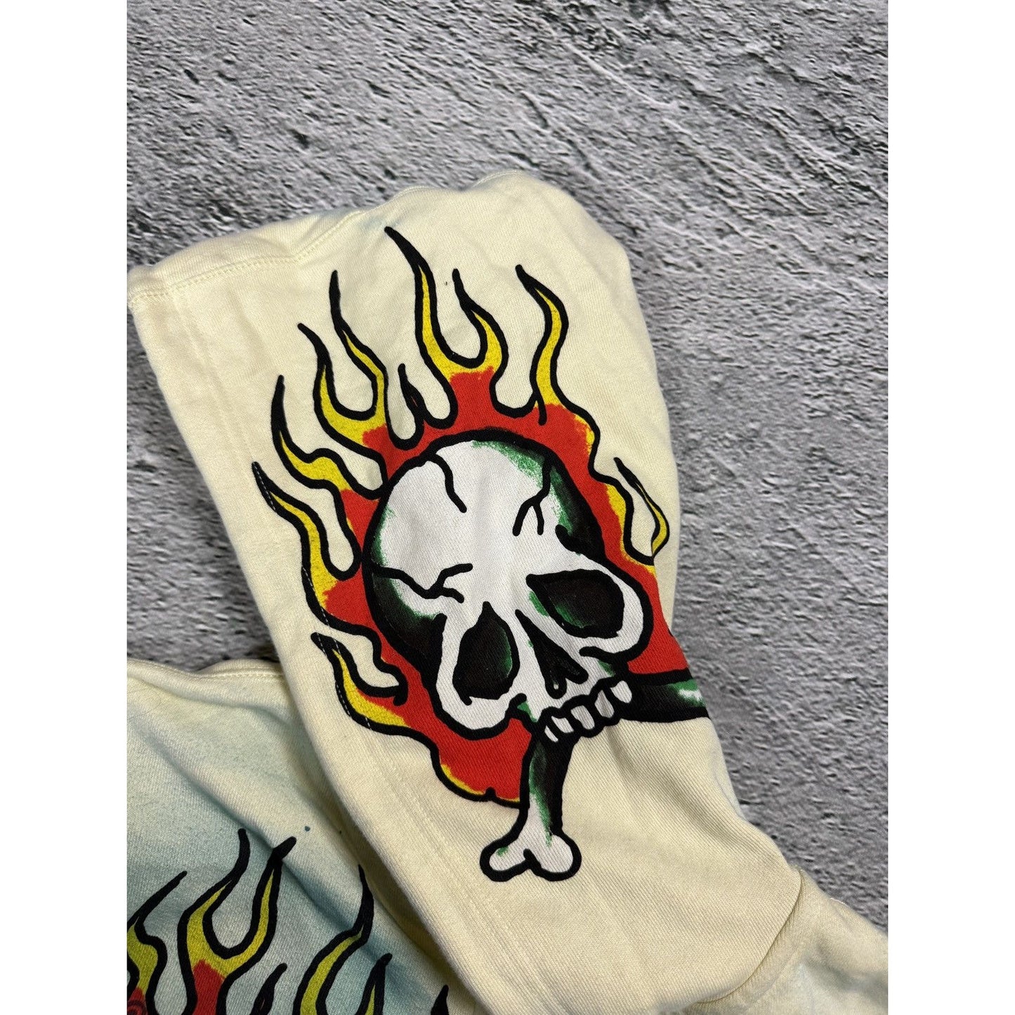 Ed Hardy zip hoodie yellow vintage Y2K Christian Audigier