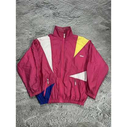 Head track suit vintage pink nylon pants jacket rave Y2K