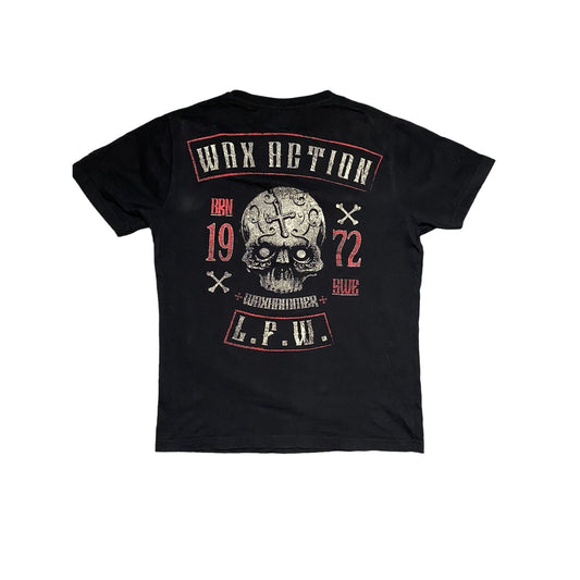 Vintage Y2K big logo t-shirt Wax action skull