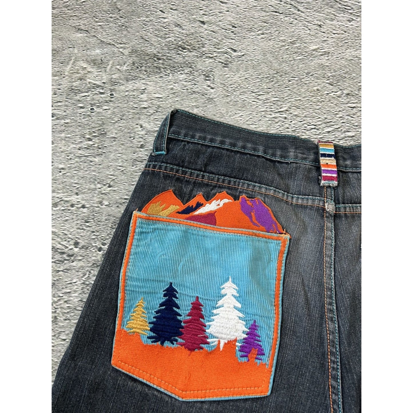 Coogi jorts denim shorts vintage embroidery Y2K