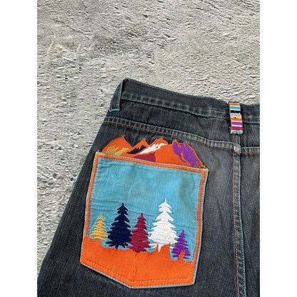 Coogi jorts denim shorts vintage embroidery Y2K