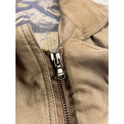 Yves Saint Laurent coat vintage brown lamb leather viscose