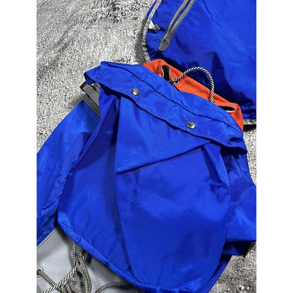 Vintage hiking backpack blue orange Aplinsport