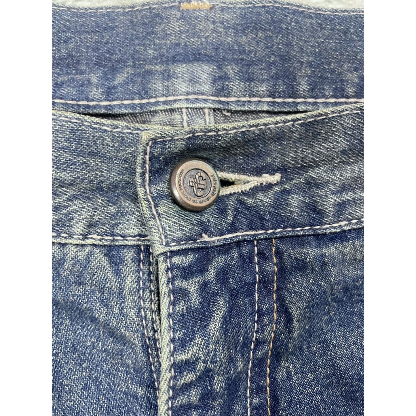 Pelle Pelle jorts big logo blue vintage denim shorts
