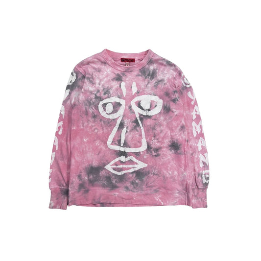 Yamane Evisu face vintage sweatshirt long sleeve pink