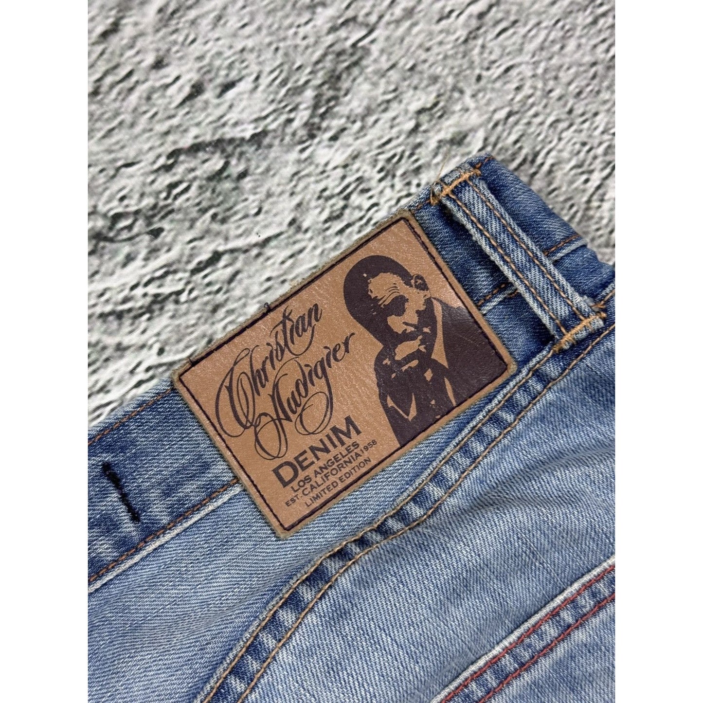 Christian Audigier Ed Hardy embroidered vintage jeans dragon