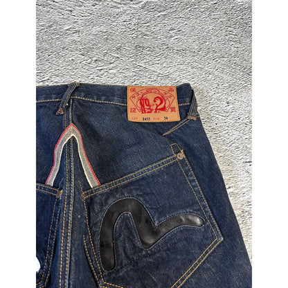 Evisu jeans vintage inside out selvedge white black