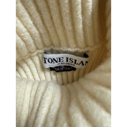 Stone Island wool turtleneck sweater beige knitwear