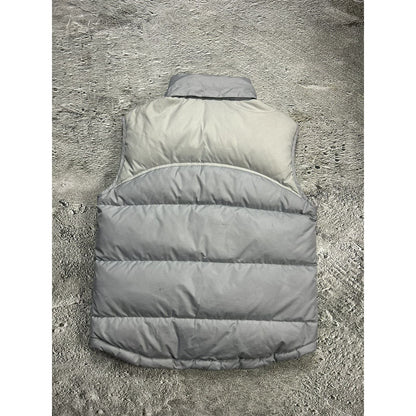 Nike puffer vest grey vintage drill Y2K small swoosh down