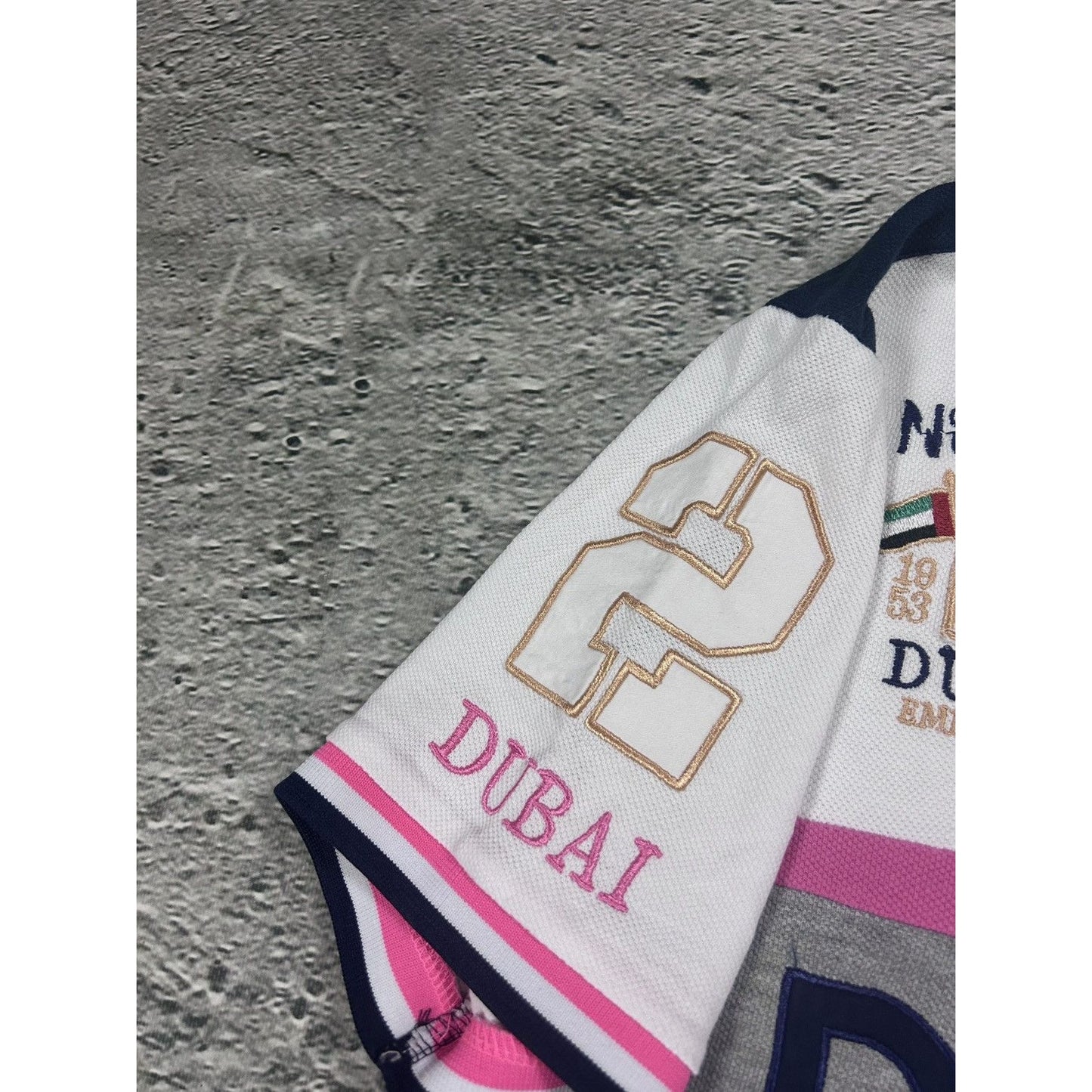 Chief Keef Polo Geografical Norway Dubai T-shirt White pink