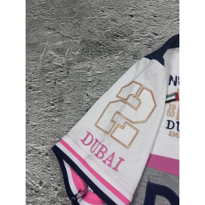Chief Keef Polo Geografical Norway Dubai T-shirt White pink