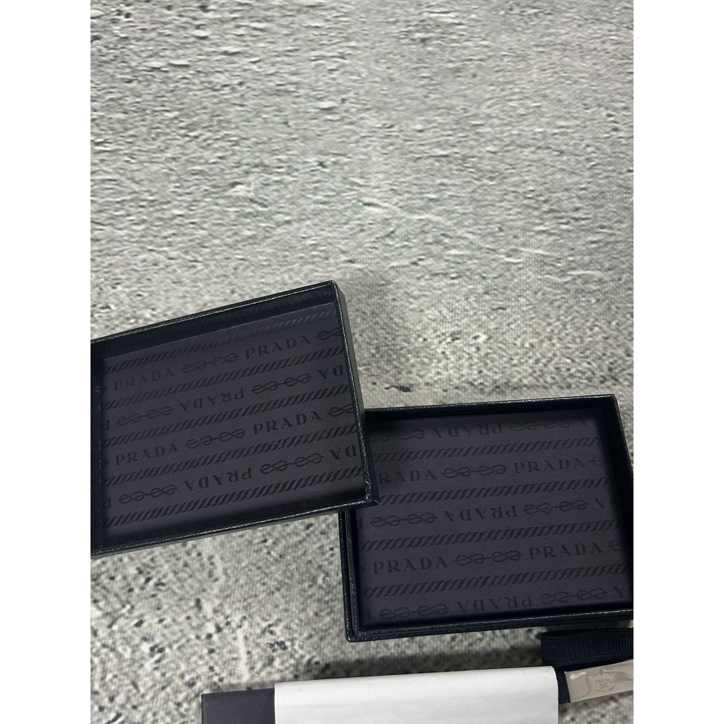 Prada leather cardholder black vintage small OG ALL