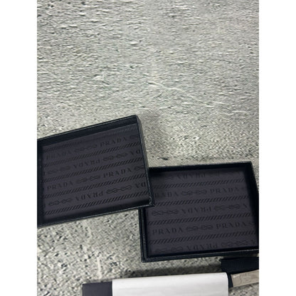 Prada leather cardholder black vintage small OG ALL