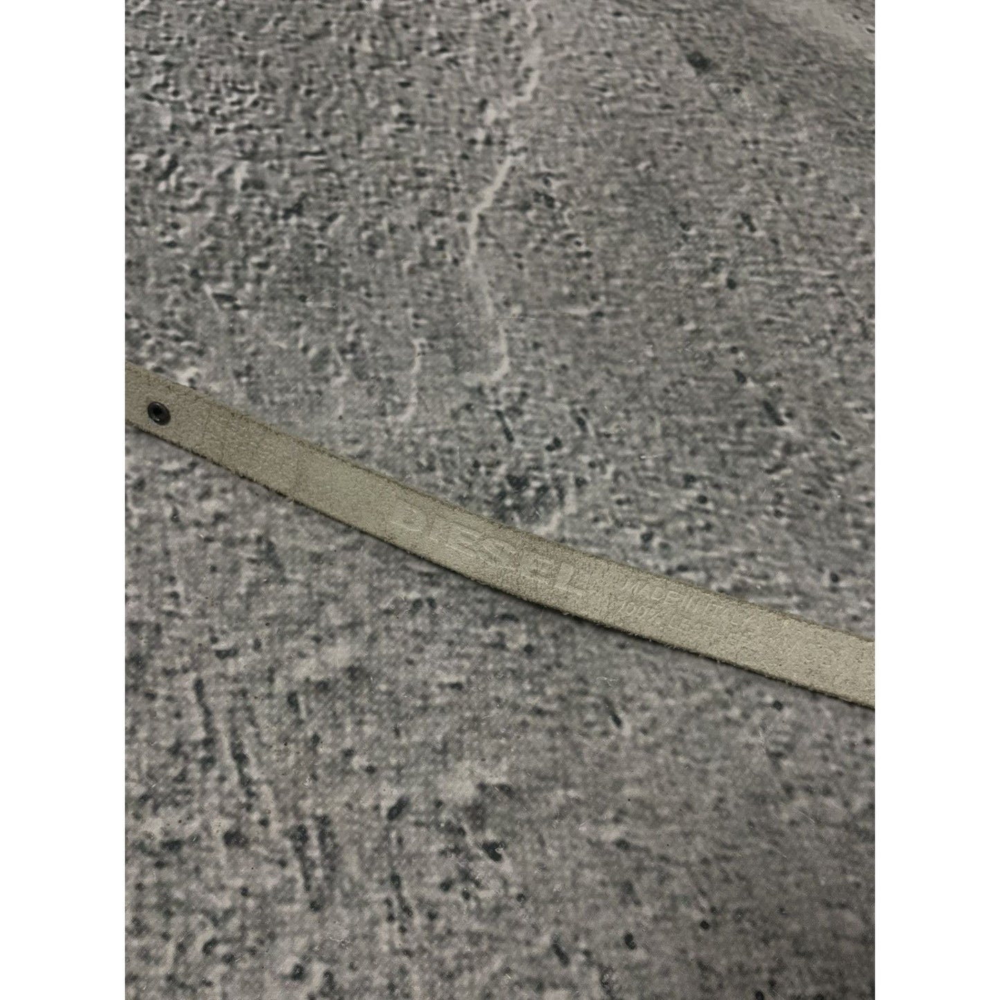 Diesel leather belt multicolour moving letters Y2K white