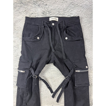 Ruben Kone Avant Garde Cargo strap pants black